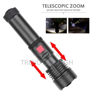 Green Lyca Portable Rechargeable Flashlight – 300 Lumens LED Torch