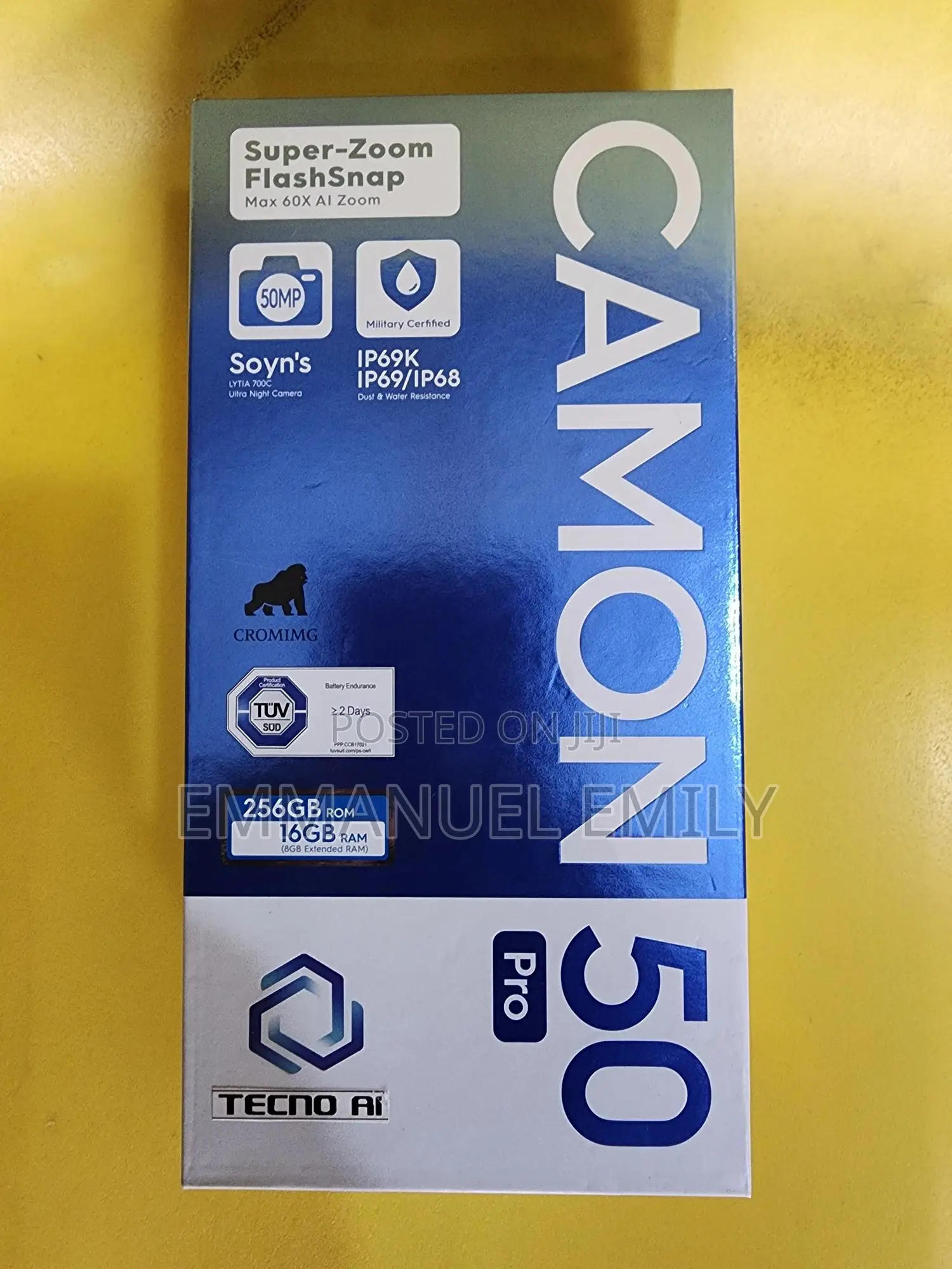 New Tecno Camon 50 Pro 256 GB Black