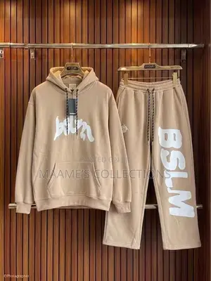 Men’s Oversized Hooded Tracksuit Set – Graphic Hoodie Sweatpants