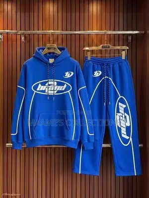 Men’s Oversized Hooded Tracksuit Set – Graphic Hoodie Sweatpants