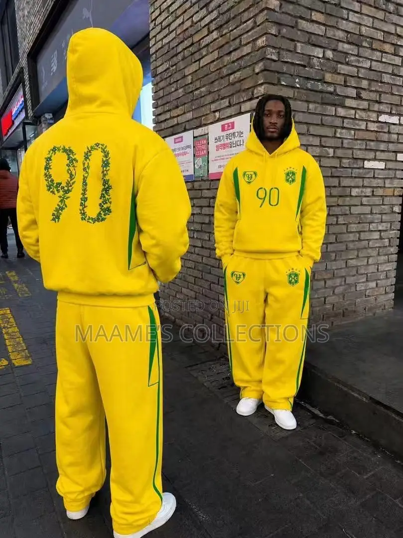 Men’s Oversized Hooded Tracksuit Set – Graphic Hoodie Sweatpants