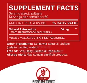 Astaxanthin From Microalgae Triple Strength 24mg Soft Gel