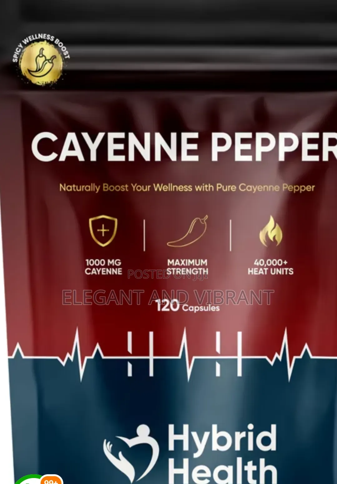 Cayenne Pepper 1000mg, 120 Capsules