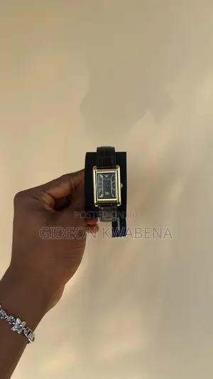 Armani Leather Tank Watch