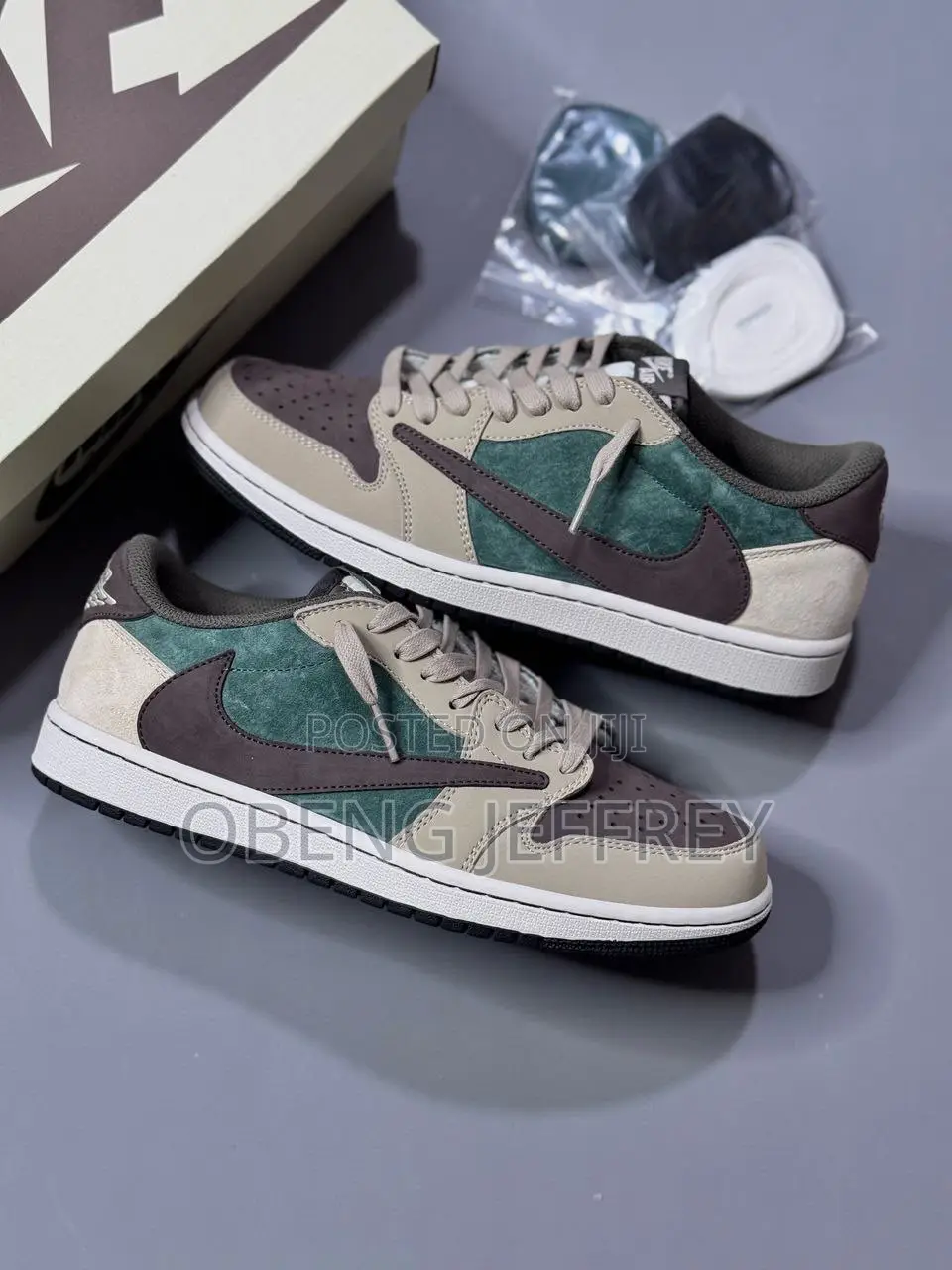 Original Nike Air Jordan 1 Travis Scott Medium Olive