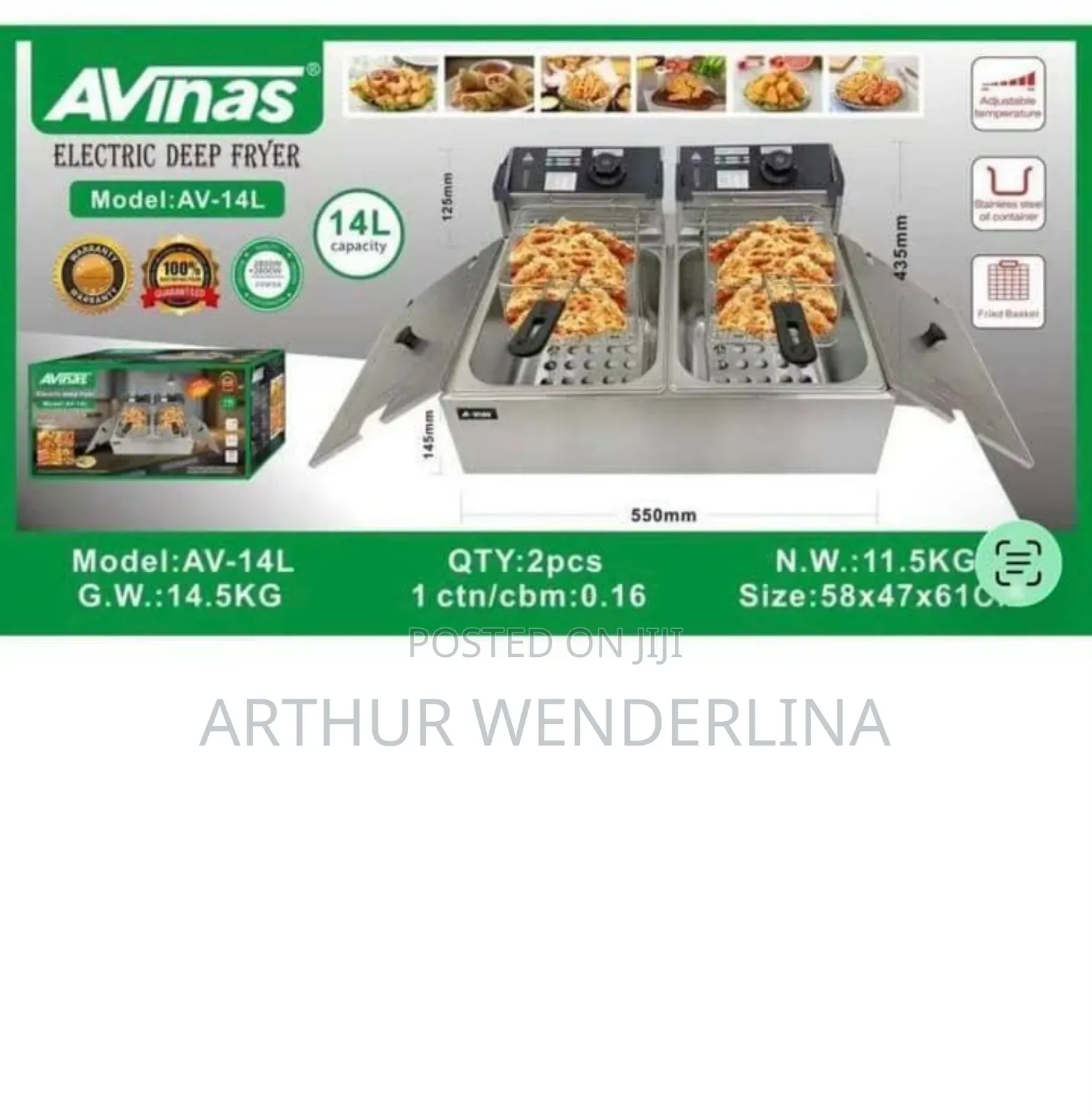 Avinas Deep Fryer 14liters