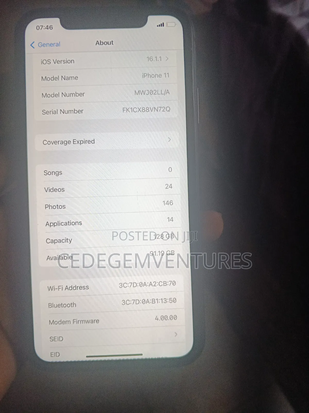 New Apple iPhone 11 128 GB Black