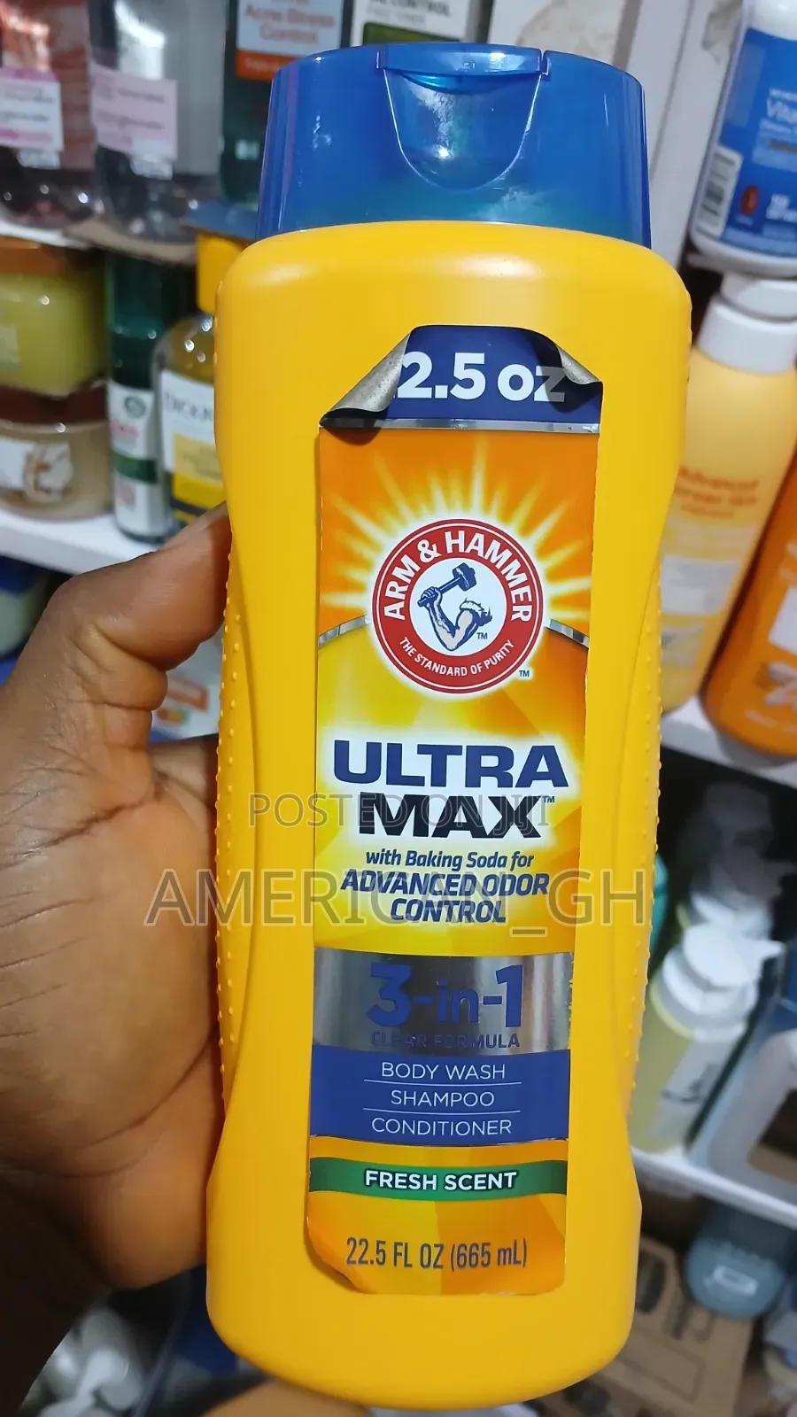 Arm and Hammer Ultra Max Body Wash Shampoo Conditioner, 665ml