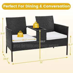 Outdoor Rattan Loveseat