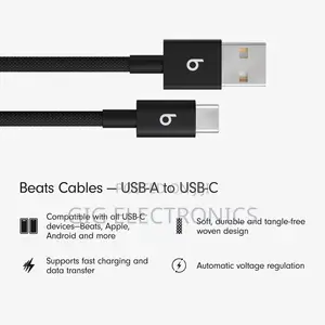 Beats USB-A to USB-C Woven Fast Charging Cable 5ft - Bolt Black