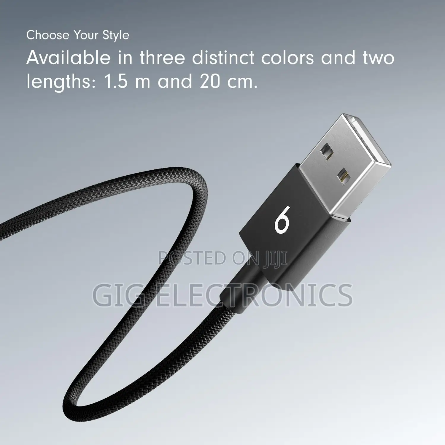 Beats USB-A to USB-C Woven Fast Charging Cable 5ft - Bolt Black