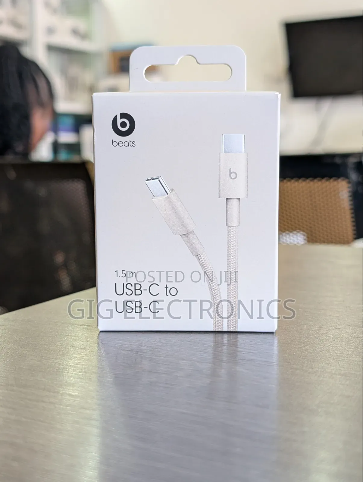 Beats USB-A to USB-C Braided Fast Charging Cable (5 Ft) - Stone