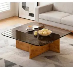 Center Table With Glass Surface Modern