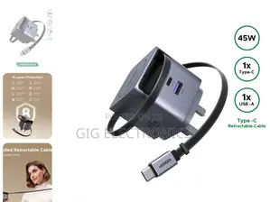 Ugreen 45W Nexode Pro GaN (USB-A + Type-C) Fast Charger Cable