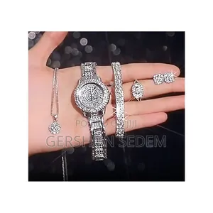 Women Watch Bracelet Set Watches Necklace Ring Jewellery' 439224