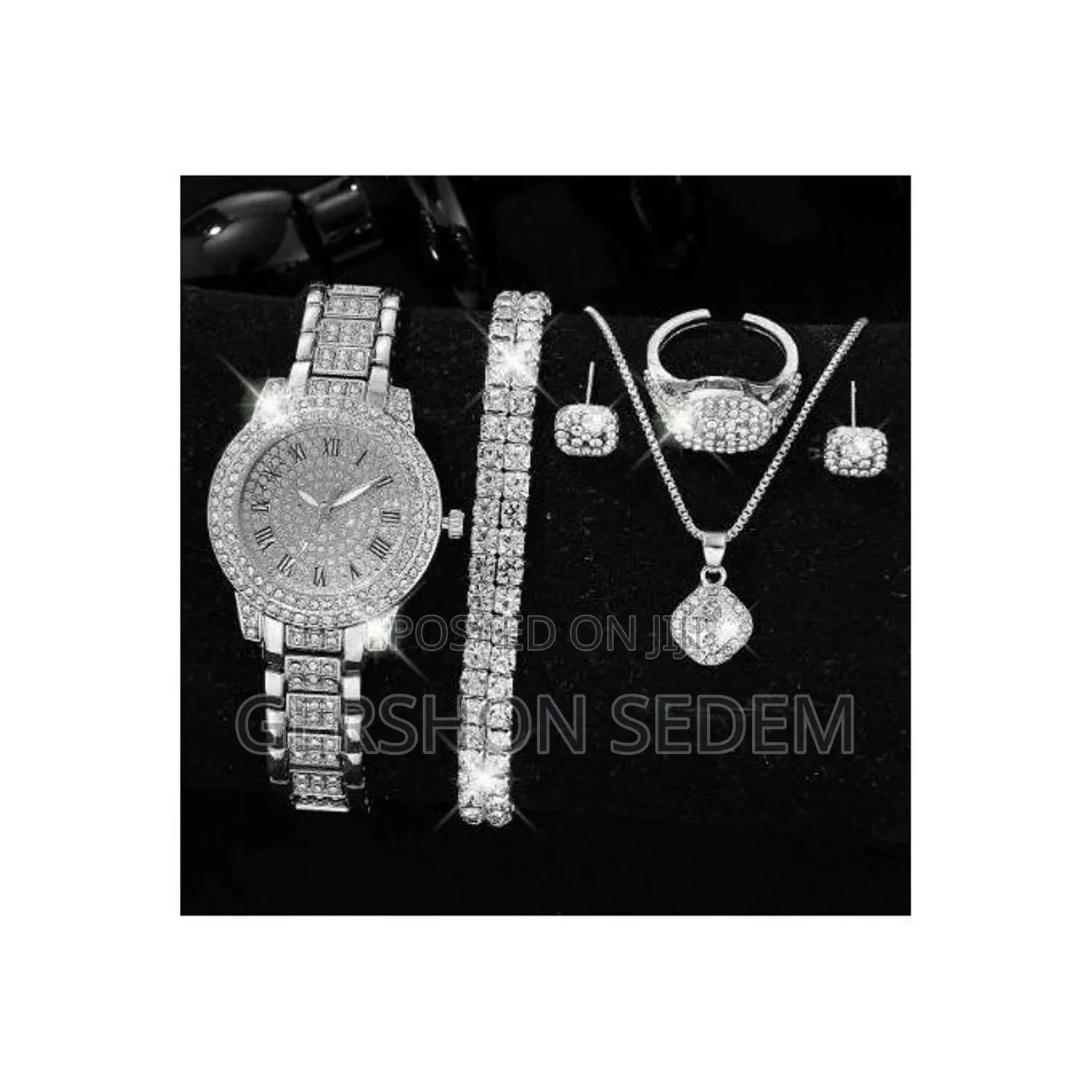 Women Watch Bracelet Set Watches Necklace Ring Jewellery' 439224