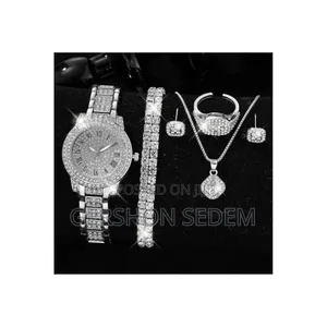Women Watch Bracelet Set Watches Necklace Ring Jewellery' 439224
