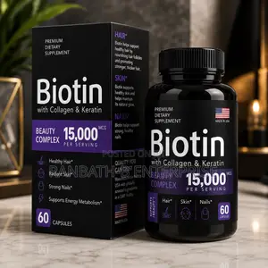Premium Biotin Hair, Skin Nails Formula – 15,000 MCG