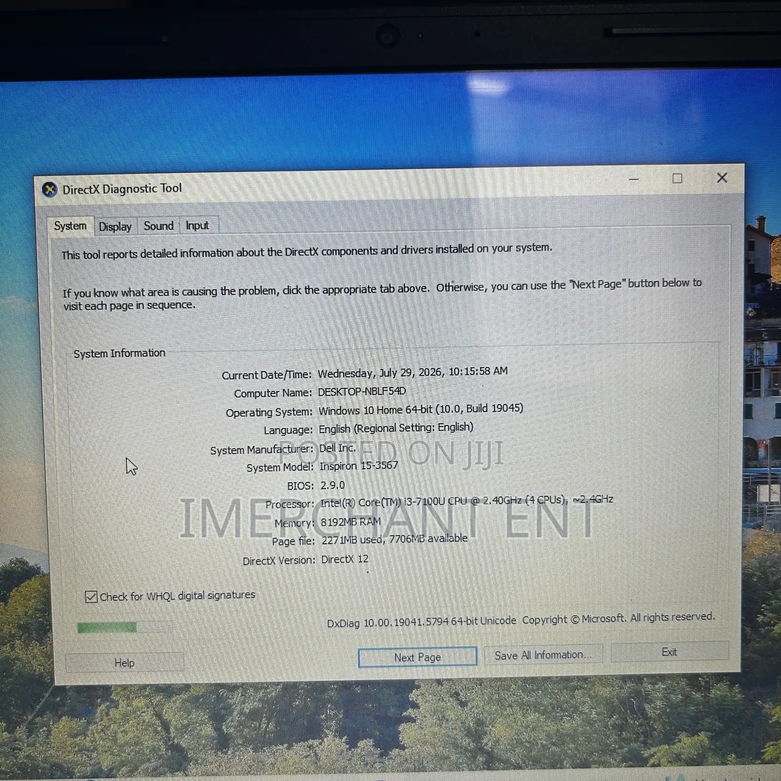 Laptop Dell Inspiron 15 3000 8GB Intel Core i3 HDD 1T