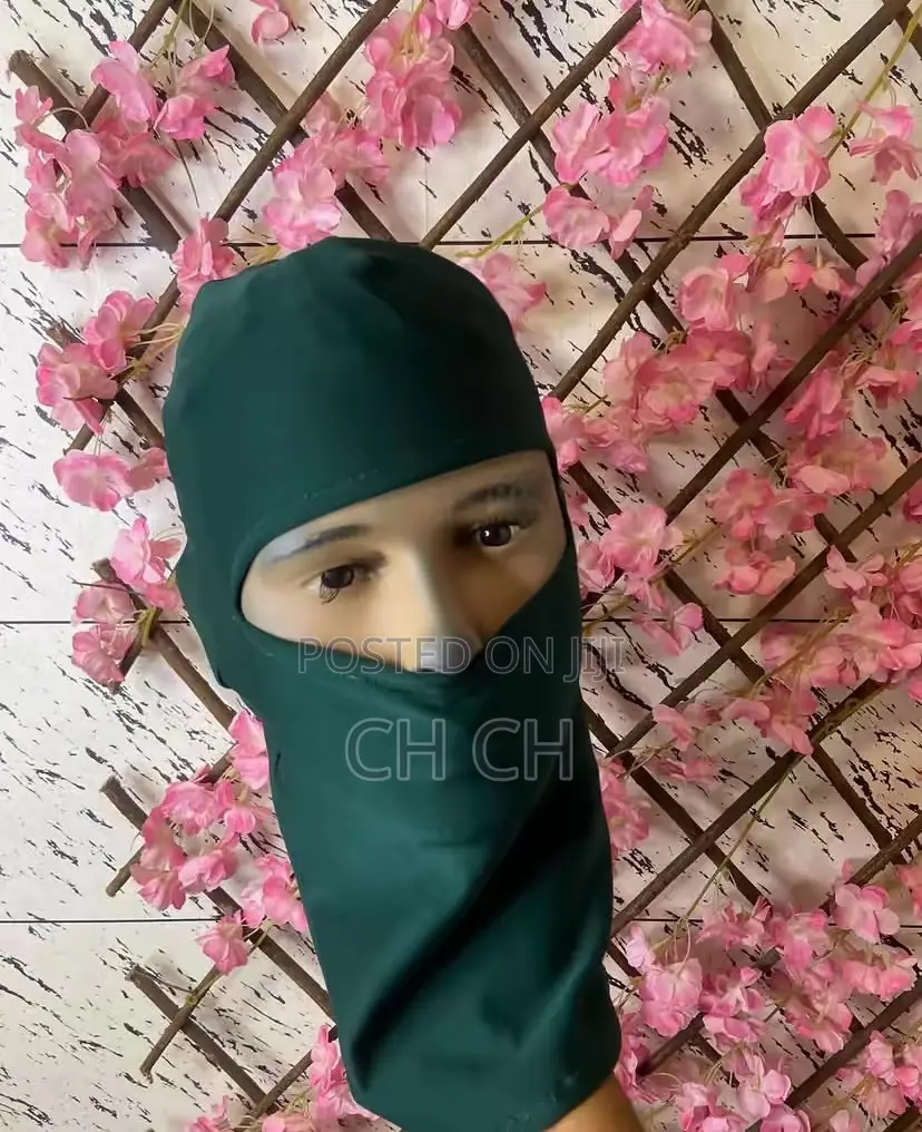 2 Pieces of Stretchy Balaclava Ski Mask (Green and Black)