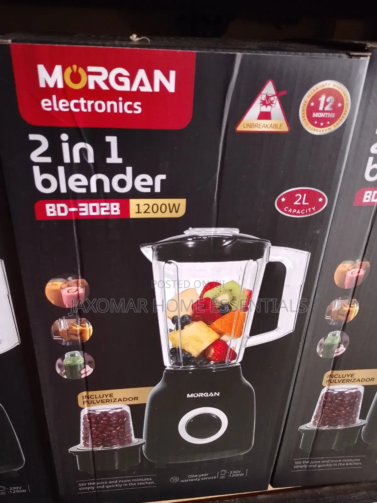 Morgan 2 in 1 Blender (2L)