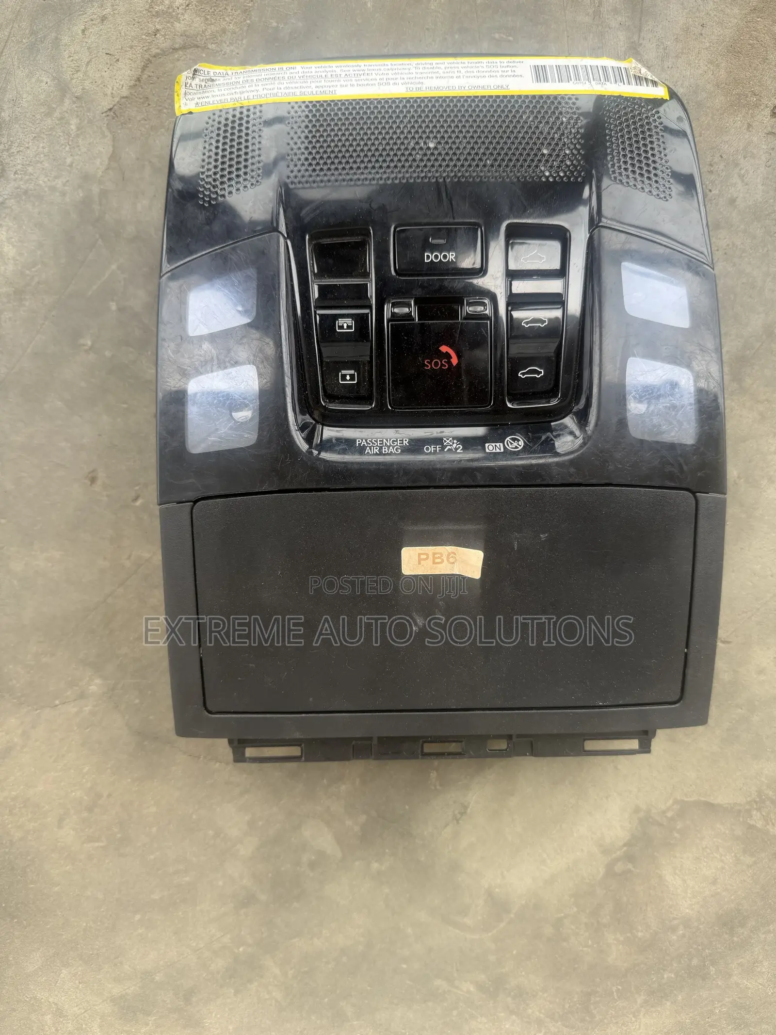 2025 LEXUS RX350 Black Overhead Console Roof Mounted W/Maplites OEM