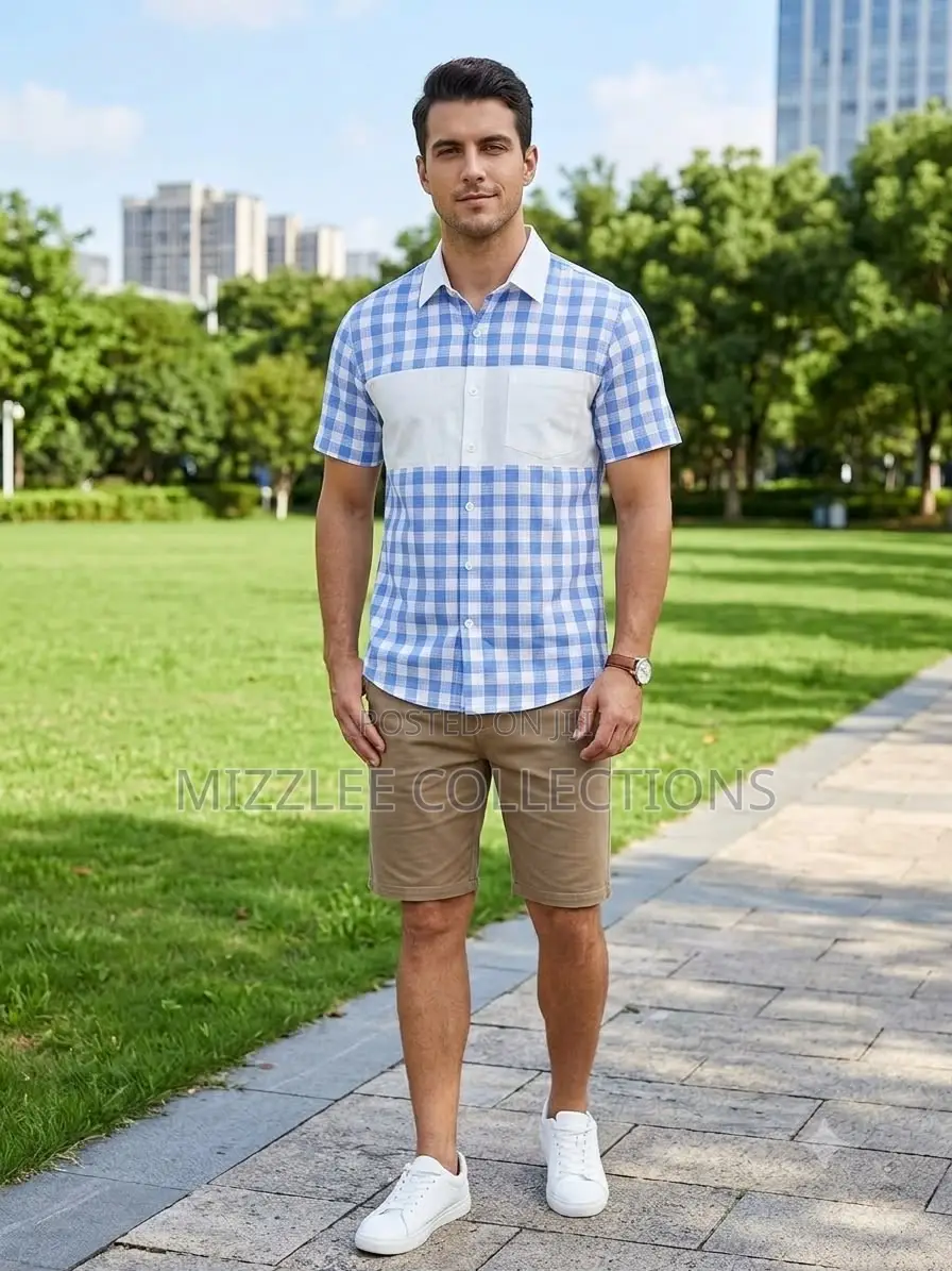Quality Linen Short Sleeves Shirt for Men L-2xl