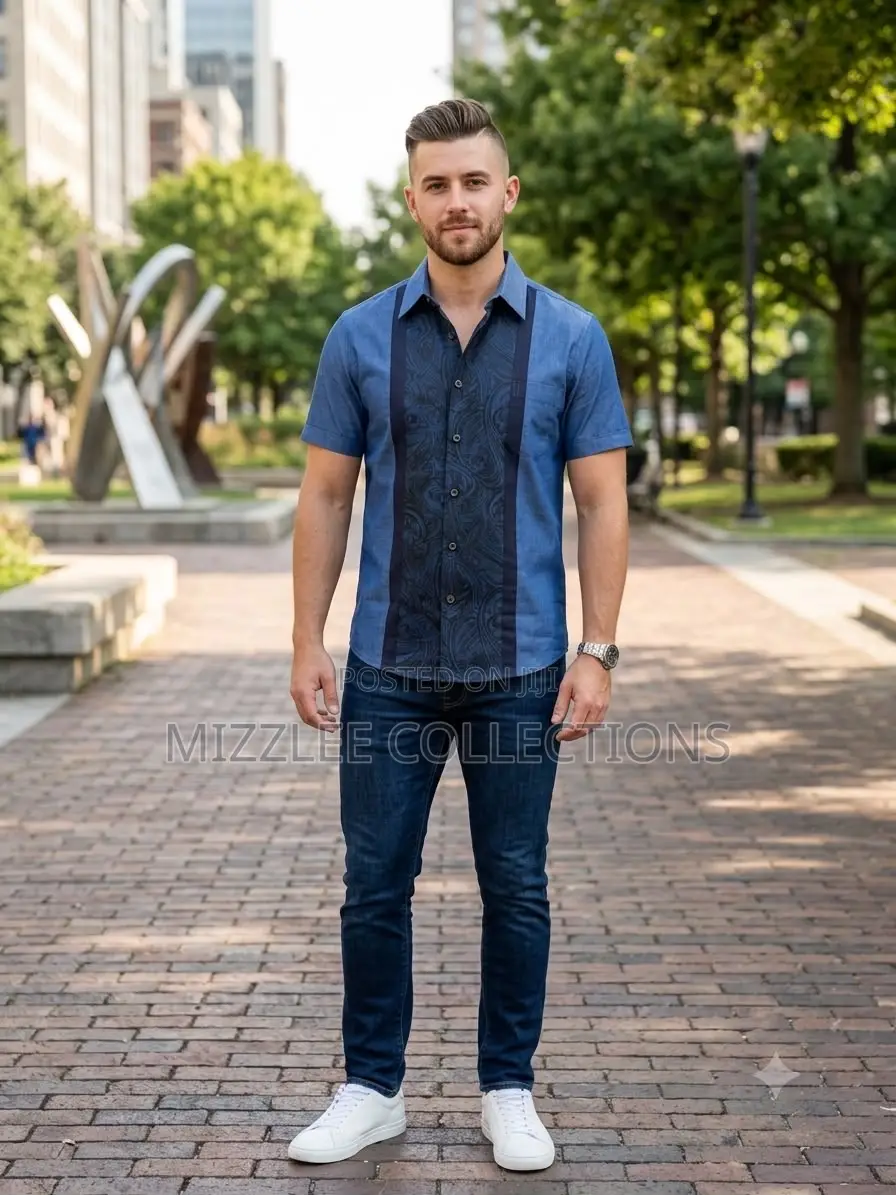 Quality Linen Short Sleeves Shirt for Men L-2xl