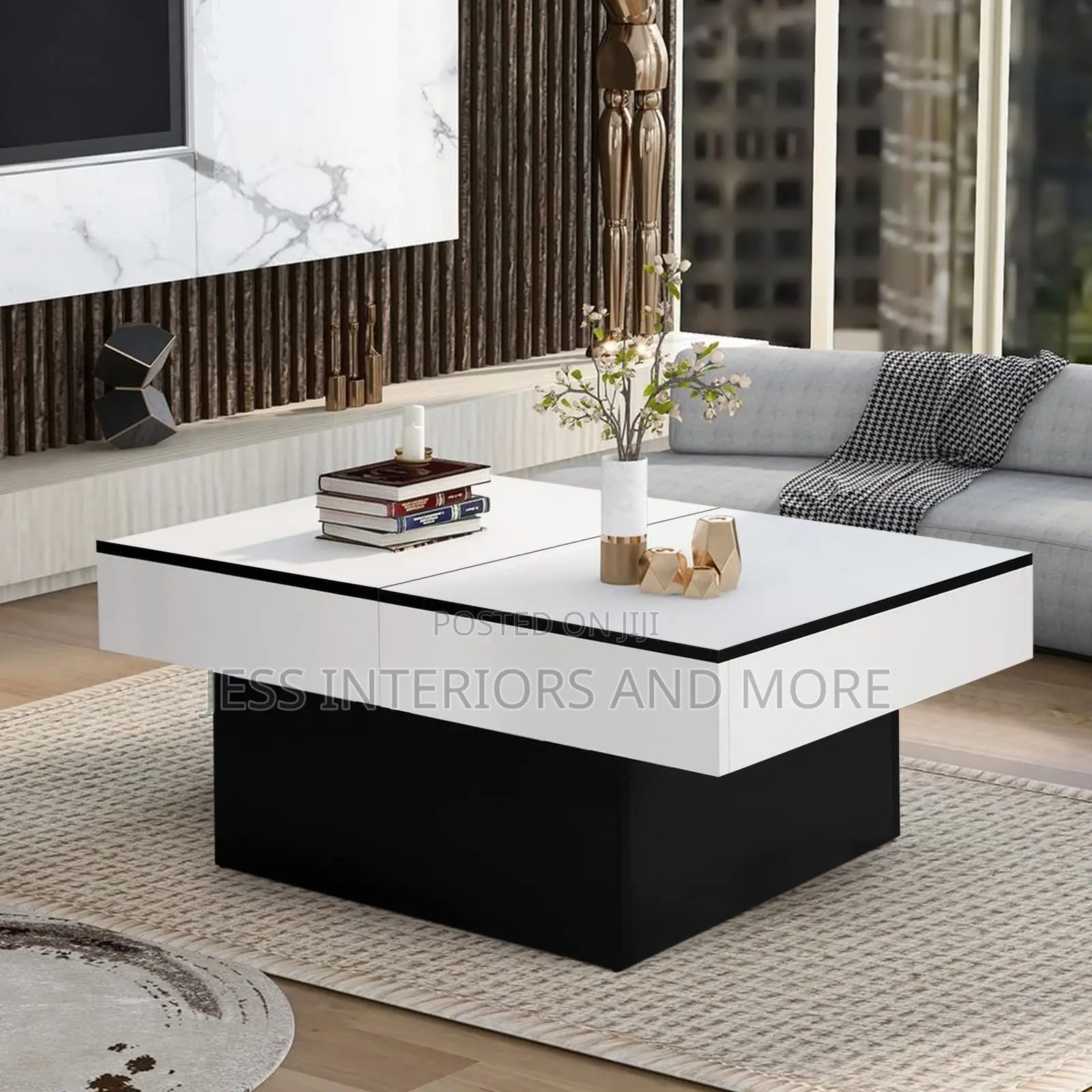Center Table(Modern Coffee Table, Extendable With Storage)