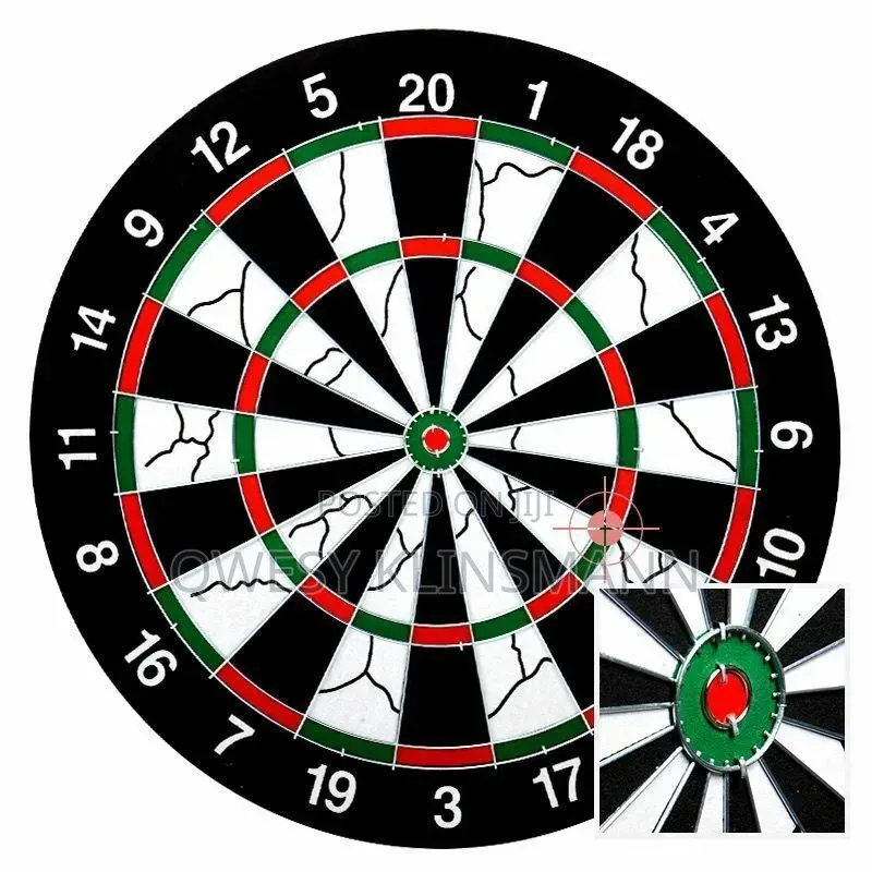 Double-Sided Dartboard, 17-Inch Large Dartboard