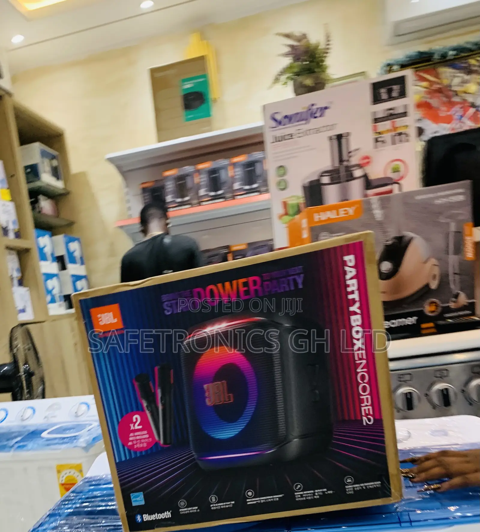Original JBL PartyBox Encore Essential 2 Portable Speaker With Mic