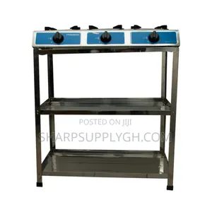 Nasco 3 Burner Gas Stove With Shelves