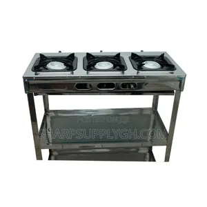 Nasco 3 Burner Gas Stove With Shelves