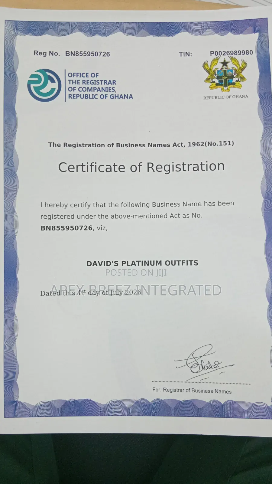 Business Registration