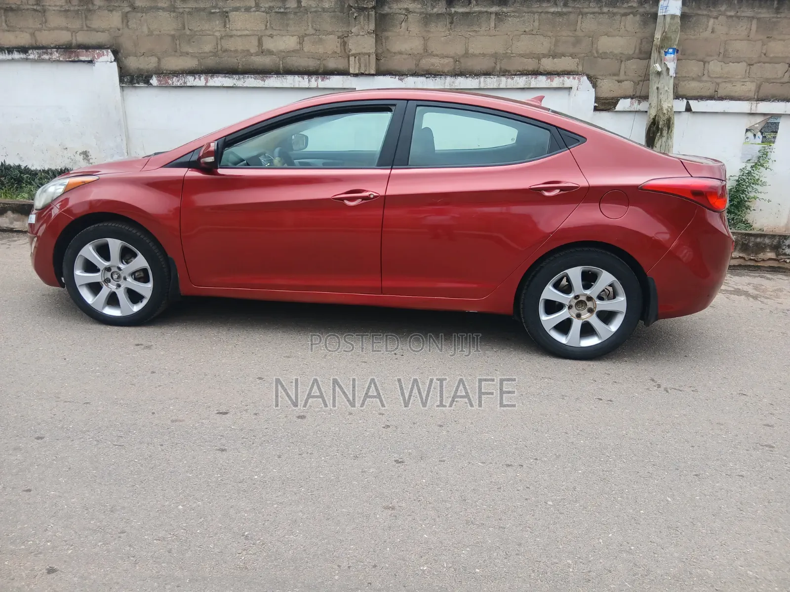 Hyundai Elantra Limited 2012 Red
