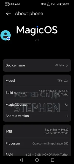 Honor X8b 128 GB Black