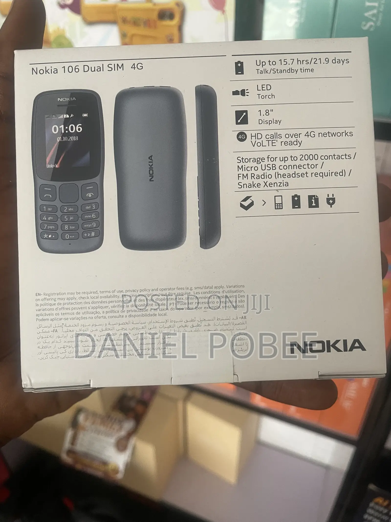New Nokia 106 Black