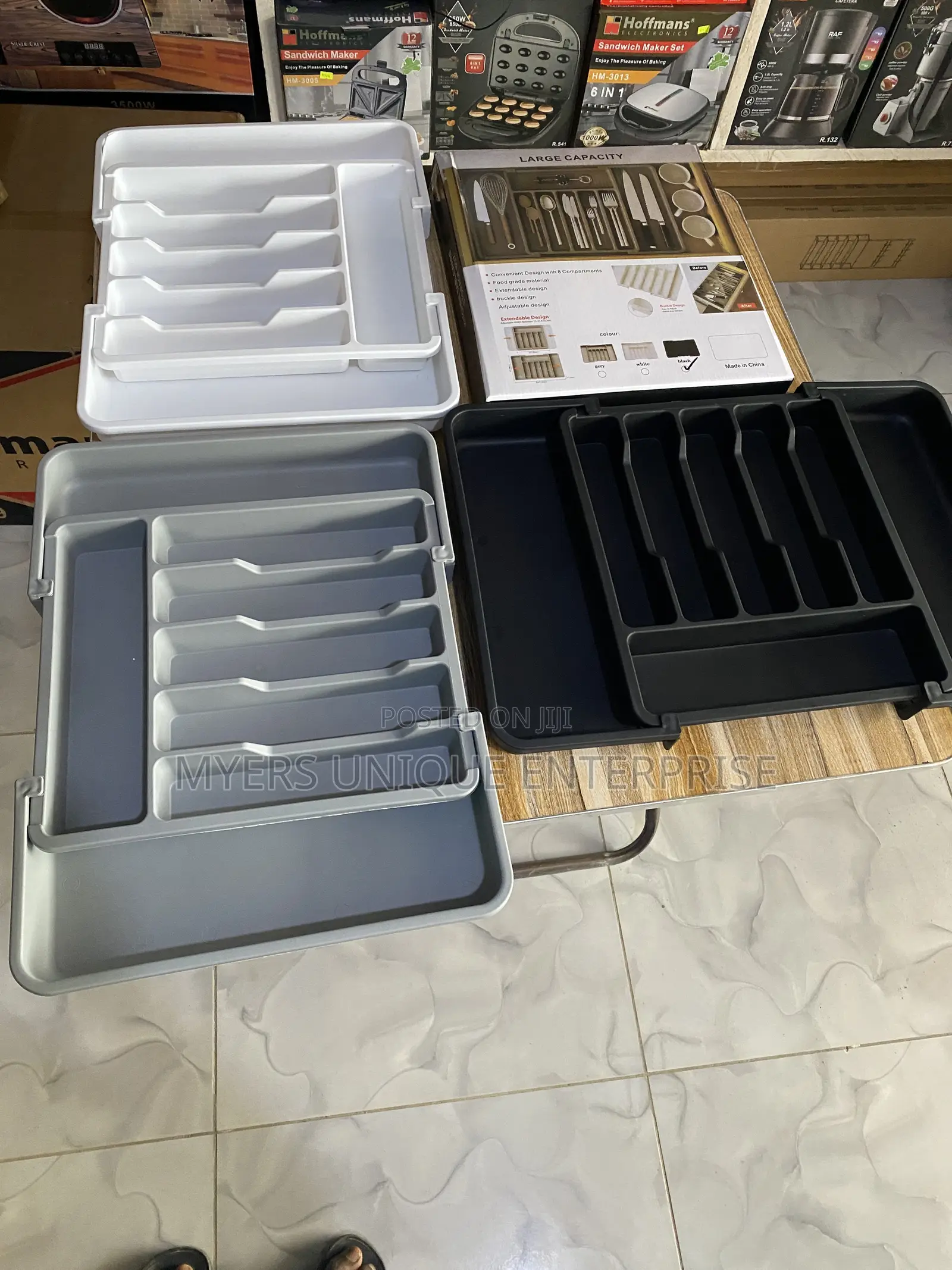 Adjustable Drawer Cutlery Tray Organizer
