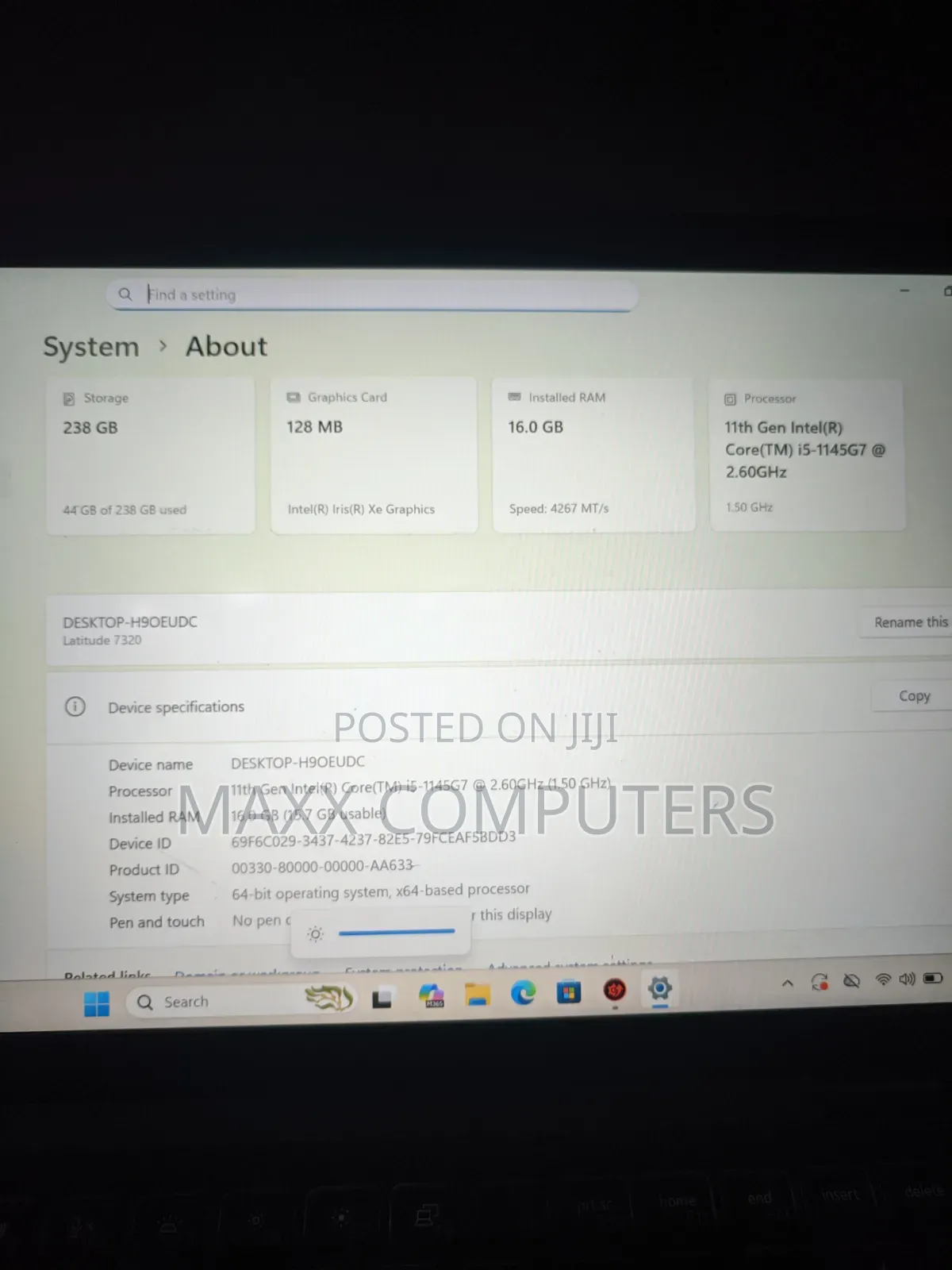 Laptop Dell Latitude 7320 16GB Intel Core i5 SSD 256GB