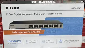 D-Link 26 Port Gigabit Unmanaged Poe Switch With 2sft Ports DGS-F1024p