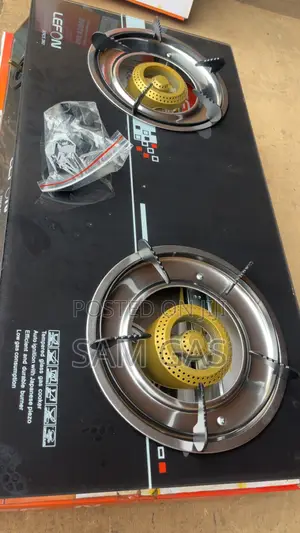 Glass 2 Burner Automatic Stove
