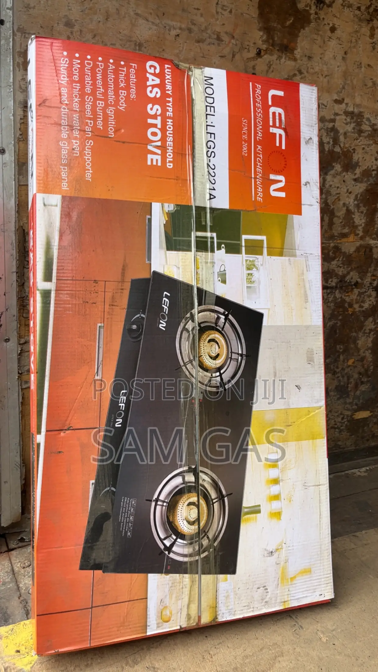 Glass 2 Burner Automatic Stove