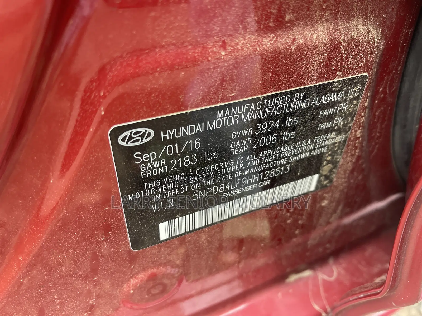 Hyundai Elantra 2017 Red