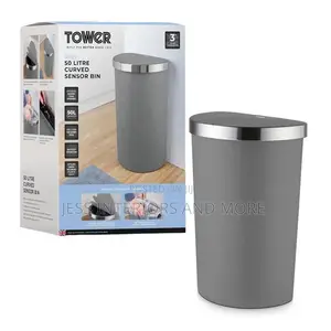 Tower Sensor Bin, Stainless Steel, Grey