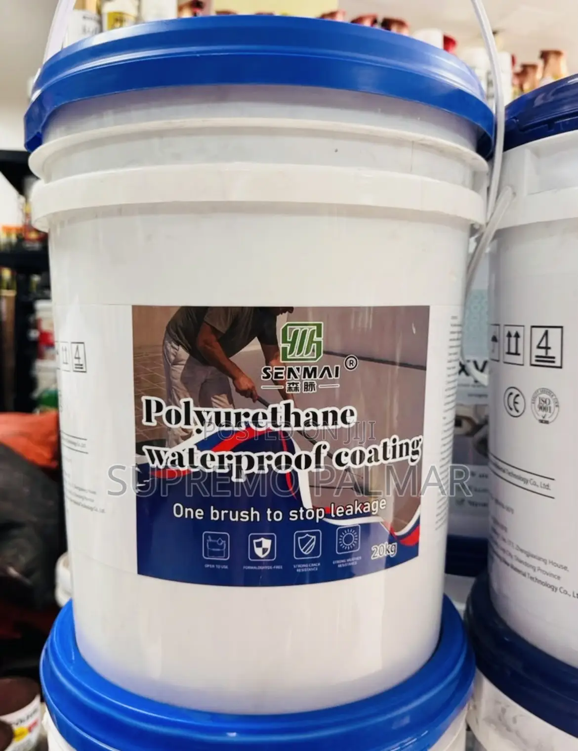 Senmai Polyurethane Waterproof Coating 20kg – Anti-Leak Waterproof.