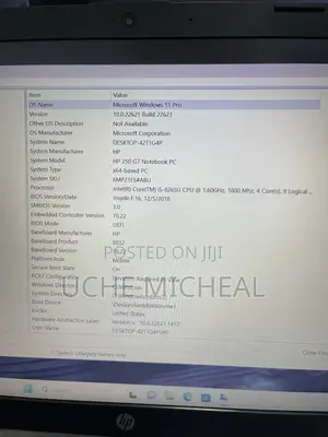 Laptop HP 250 G7 8GB Intel Core i5 SSD 256GB