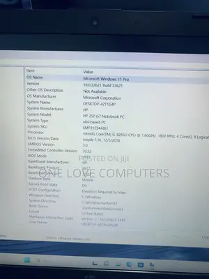 Laptop HP 250 G7 8GB Intel Core i5 SSD 256GB