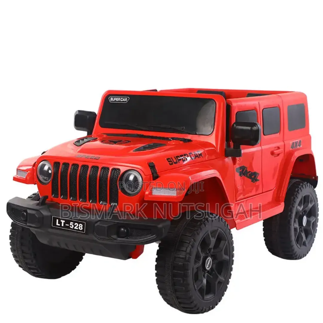 12V Red Jeep Ride-on Electric Toy Car for Kids
