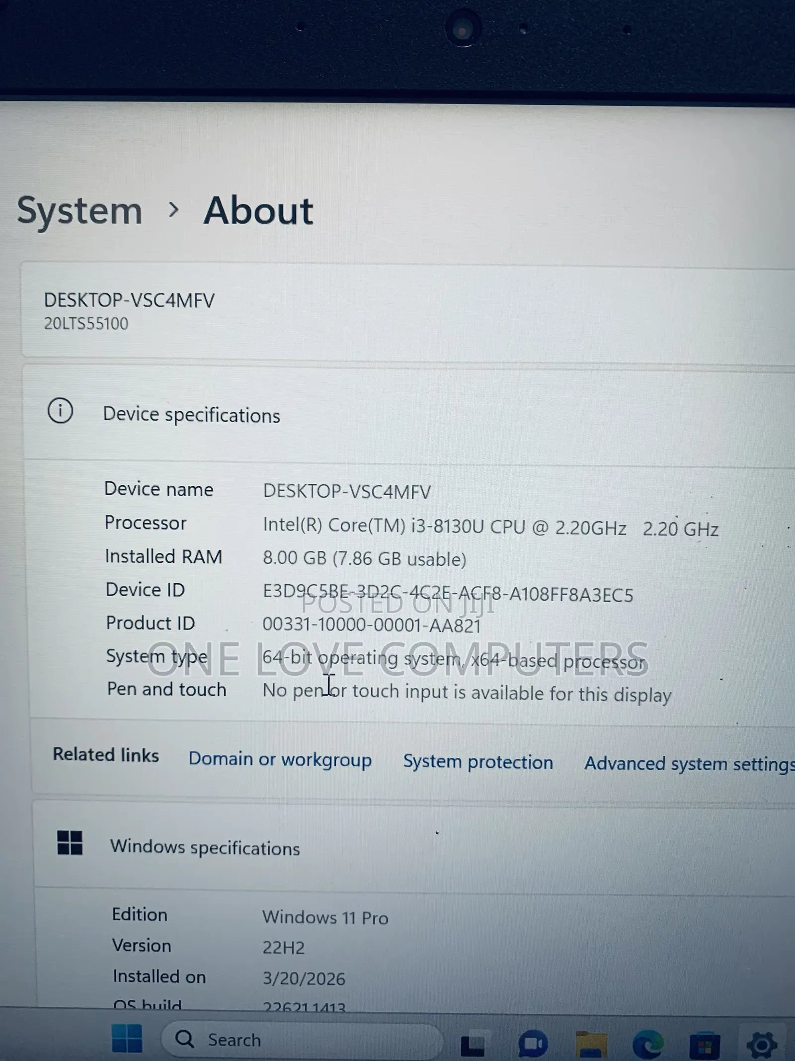 Laptop Lenovo ThinkPad L490 8GB Intel Core i3 SSD 256GB
