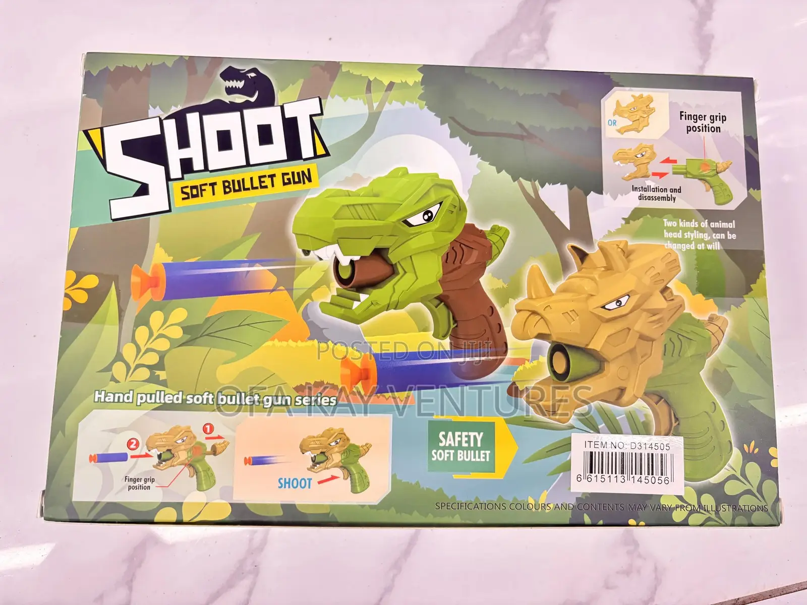 Kids Toy Shoot Bullet Gun Animal Head